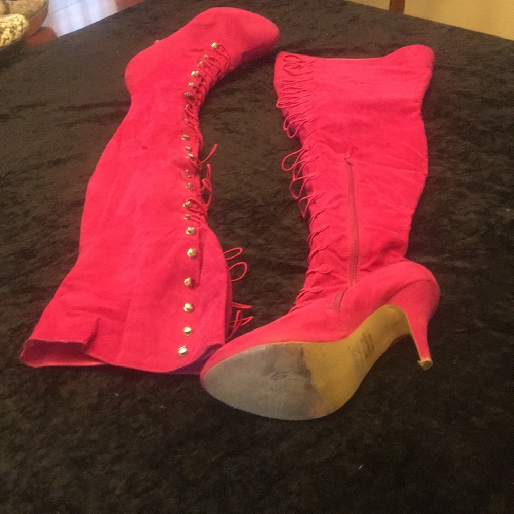 HOT PINK Knee HIGH boots